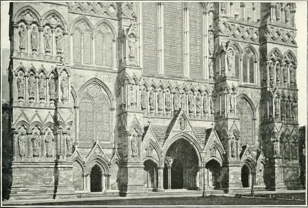 An illustration from The Cathedrals of England and Wales : their history, architecture, and associations ; with a series of Rembrandt plates and many illustrations in the text, 1906, leaf 166
