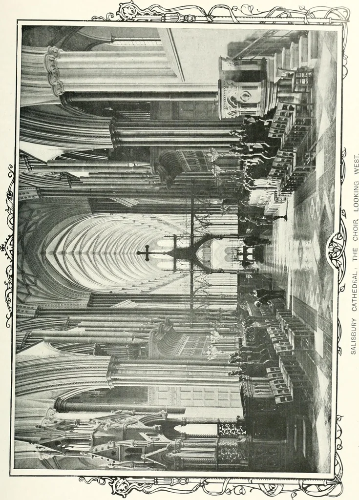 An illustration from The Cathedrals of England and Wales : their history, architecture, and associations ; with a series of Rembrandt plates and many illustrations in the text, 1906, leaf 168