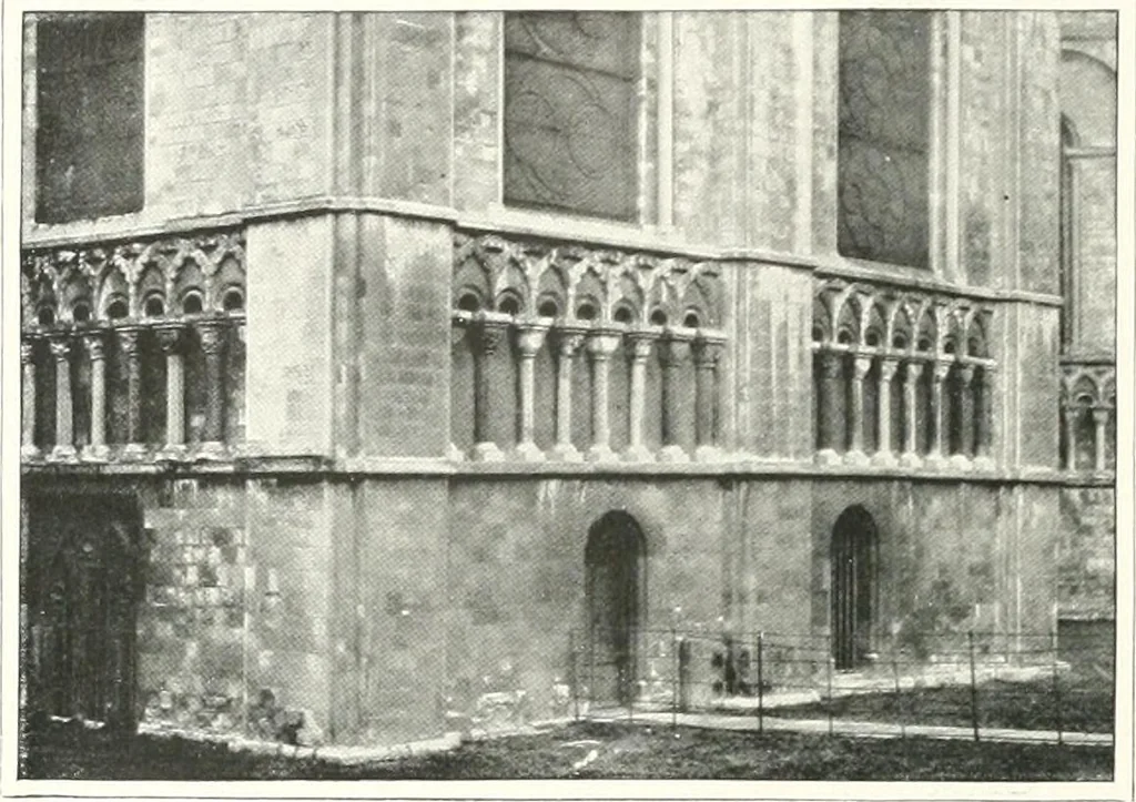An illustration from The Cathedrals of England and Wales : their history, architecture, and associations ; with a series of Rembrandt plates and many illustrations in the text, 1906, leaf 17