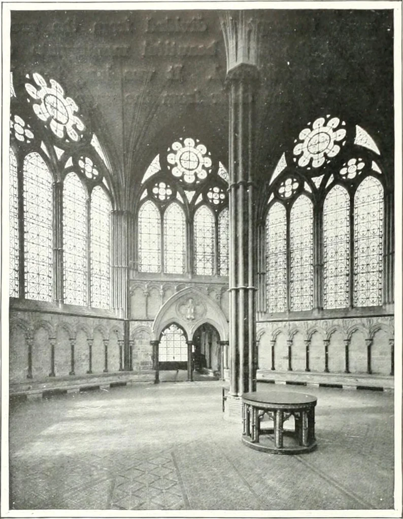 An illustration from The Cathedrals of England and Wales : their history, architecture, and associations ; with a series of Rembrandt plates and many illustrations in the text, 1906, leaf 173