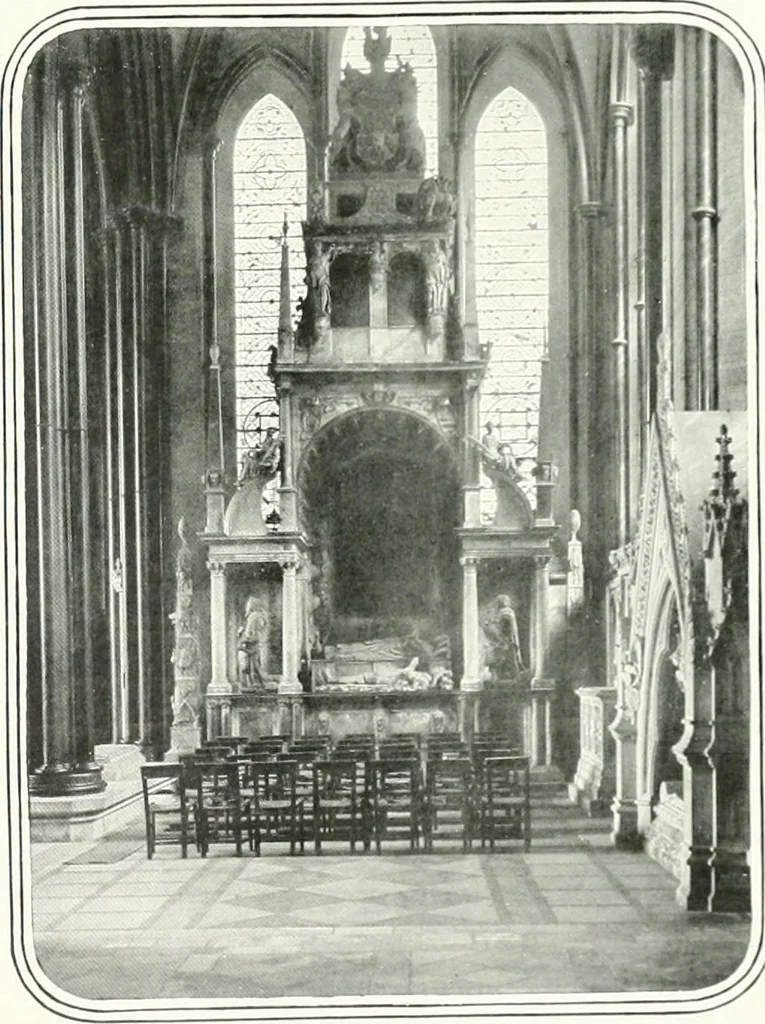 An illustration from The Cathedrals of England and Wales : their history, architecture, and associations ; with a series of Rembrandt plates and many illustrations in the text, 1906, leaf 174