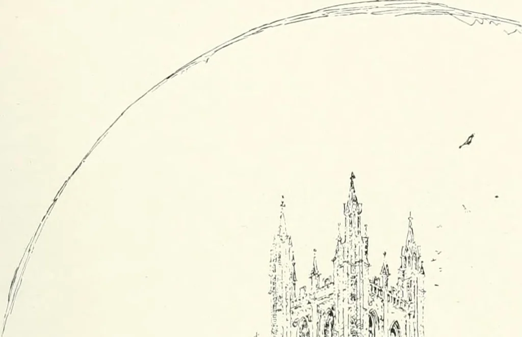 An illustration from The Cathedrals of England and Wales : their history, architecture, and associations ; with a series of Rembrandt plates and many illustrations in the text, 1906, leaf 18