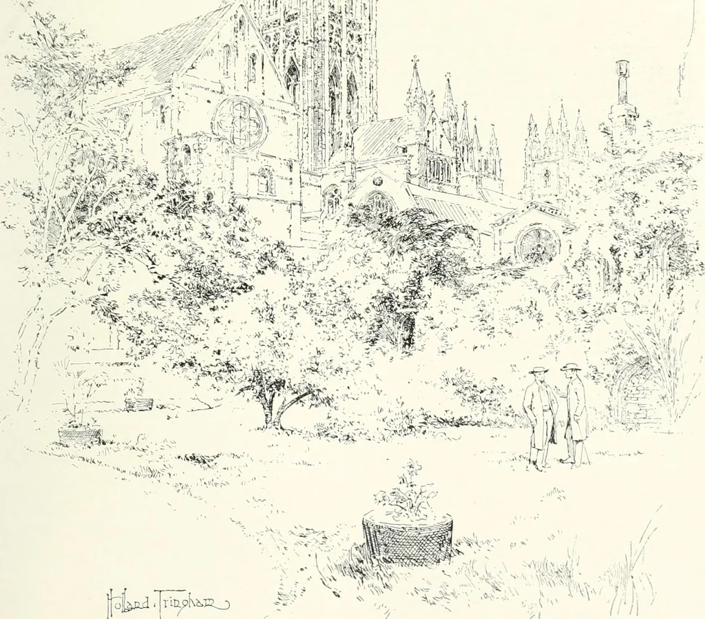An illustration from The Cathedrals of England and Wales : their history, architecture, and associations ; with a series of Rembrandt plates and many illustrations in the text, 1906, leaf 18