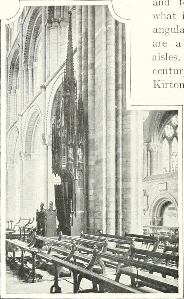 An illustration from The Cathedrals of England and Wales : their history, architecture, and associations ; with a series of Rembrandt plates and many illustrations in the text, 1906, leaf 185