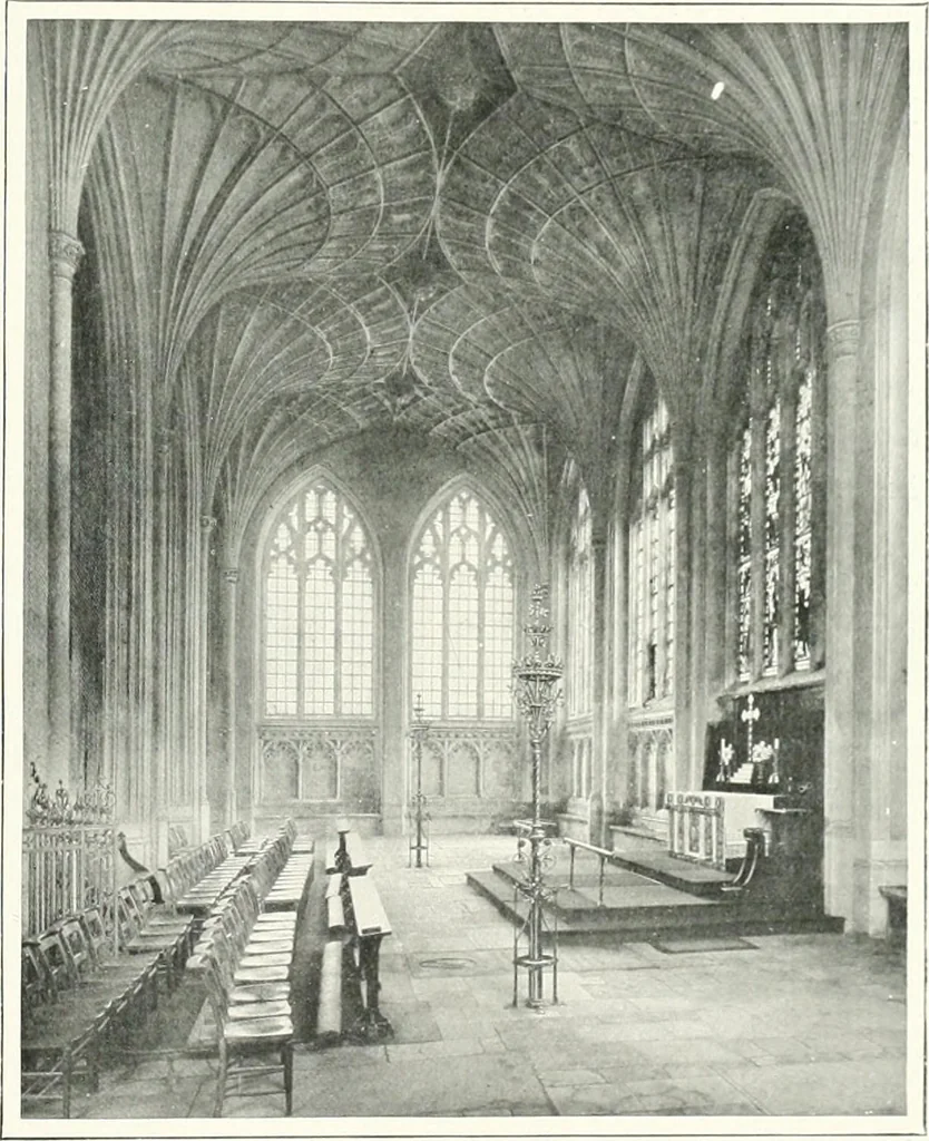 An illustration from The Cathedrals of England and Wales : their history, architecture, and associations ; with a series of Rembrandt plates and many illustrations in the text, 1906, leaf 186