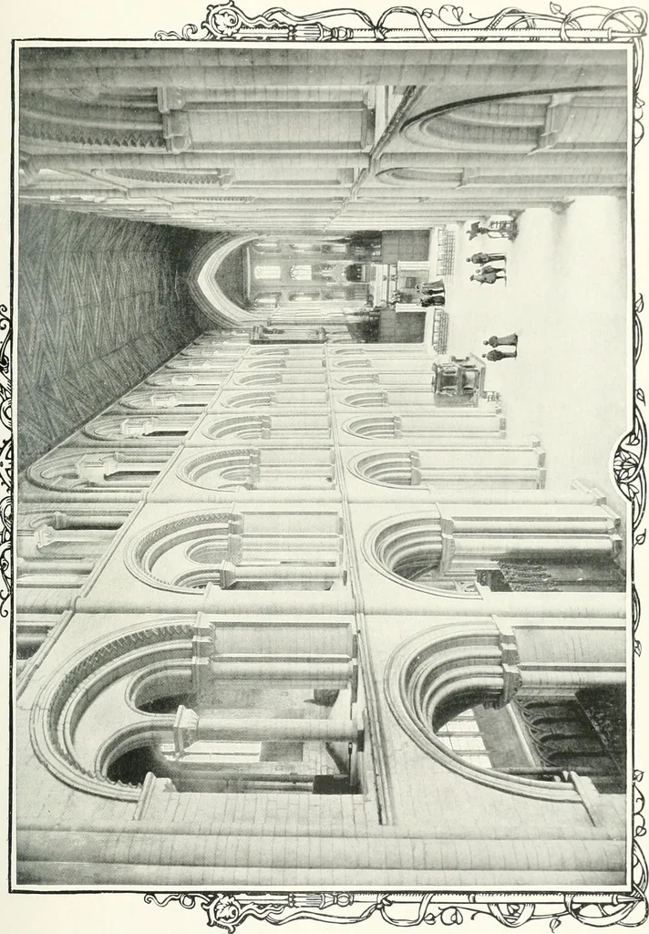 An illustration from The Cathedrals of England and Wales : their history, architecture, and associations ; with a series of Rembrandt plates and many illustrations in the text, 1906, leaf 188
