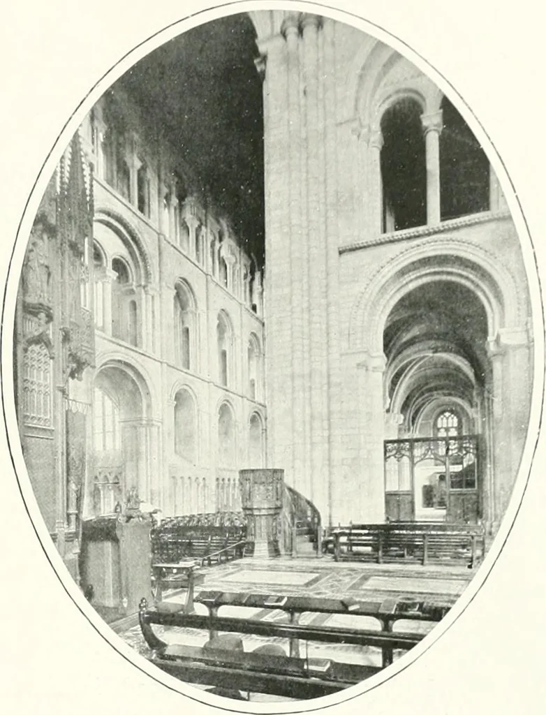 An illustration from The Cathedrals of England and Wales : their history, architecture, and associations ; with a series of Rembrandt plates and many illustrations in the text, 1906, leaf 190