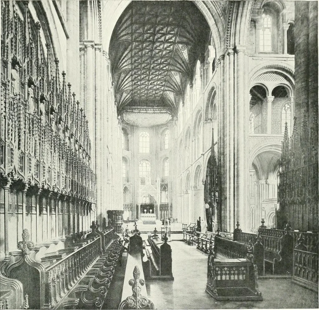 An illustration from The Cathedrals of England and Wales : their history, architecture, and associations ; with a series of Rembrandt plates and many illustrations in the text, 1906, leaf 192