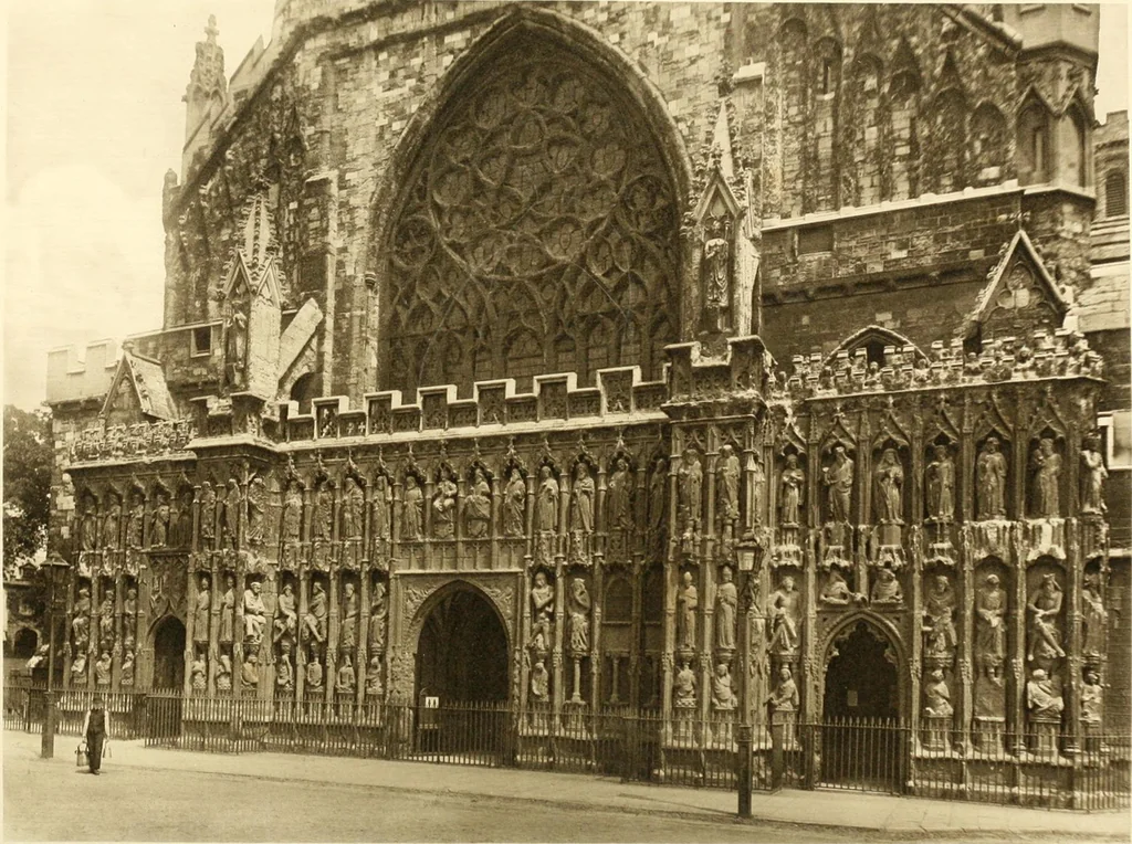 An illustration from The Cathedrals of England and Wales : their history, architecture, and associations ; with a series of Rembrandt plates and many illustrations in the text, 1906, leaf 233