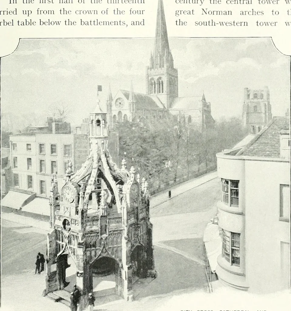An illustration from The Cathedrals of England and Wales : their history, architecture, and associations ; with a series of Rembrandt plates and many illustrations in the text, 1906, leaf 252