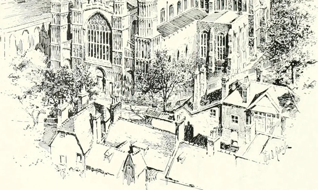 An illustration from The Cathedrals of England and Wales : their history, architecture, and associations ; with a series of Rembrandt plates and many illustrations in the text, 1906, leaf 266