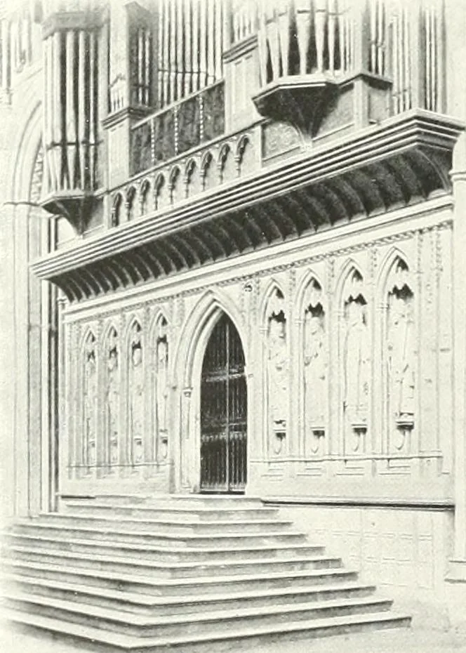 An illustration from The Cathedrals of England and Wales : their history, architecture, and associations ; with a series of Rembrandt plates and many illustrations in the text, 1906, leaf 267