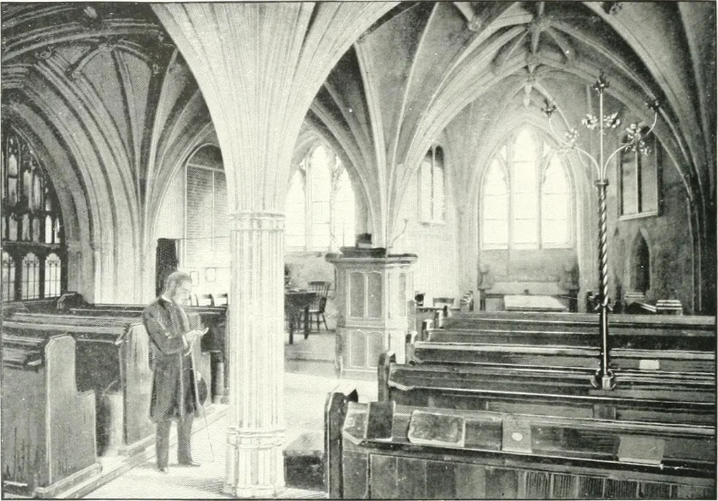 An illustration from The Cathedrals of England and Wales : their history, architecture, and associations ; with a series of Rembrandt plates and many illustrations in the text, 1906, leaf 29