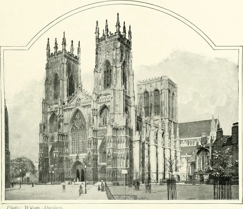 An illustration from The Cathedrals of England and Wales : their history, architecture, and associations ; with a series of Rembrandt plates and many illustrations in the text, 1906, leaf 38