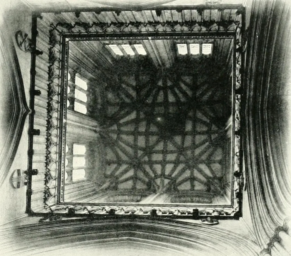 An illustration from The Cathedrals of England and Wales : their history, architecture, and associations ; with a series of Rembrandt plates and many illustrations in the text, 1906, leaf 42