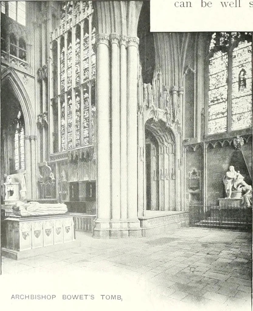 An illustration from The Cathedrals of England and Wales : their history, architecture, and associations ; with a series of Rembrandt plates and many illustrations in the text, 1906, leaf 51