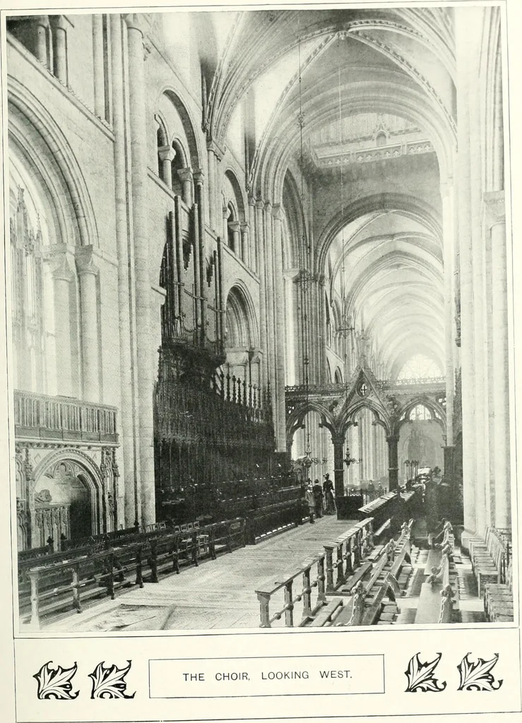 An illustration from The Cathedrals of England and Wales : their history, architecture, and associations ; with a series of Rembrandt plates and many illustrations in the text, 1906, leaf 98