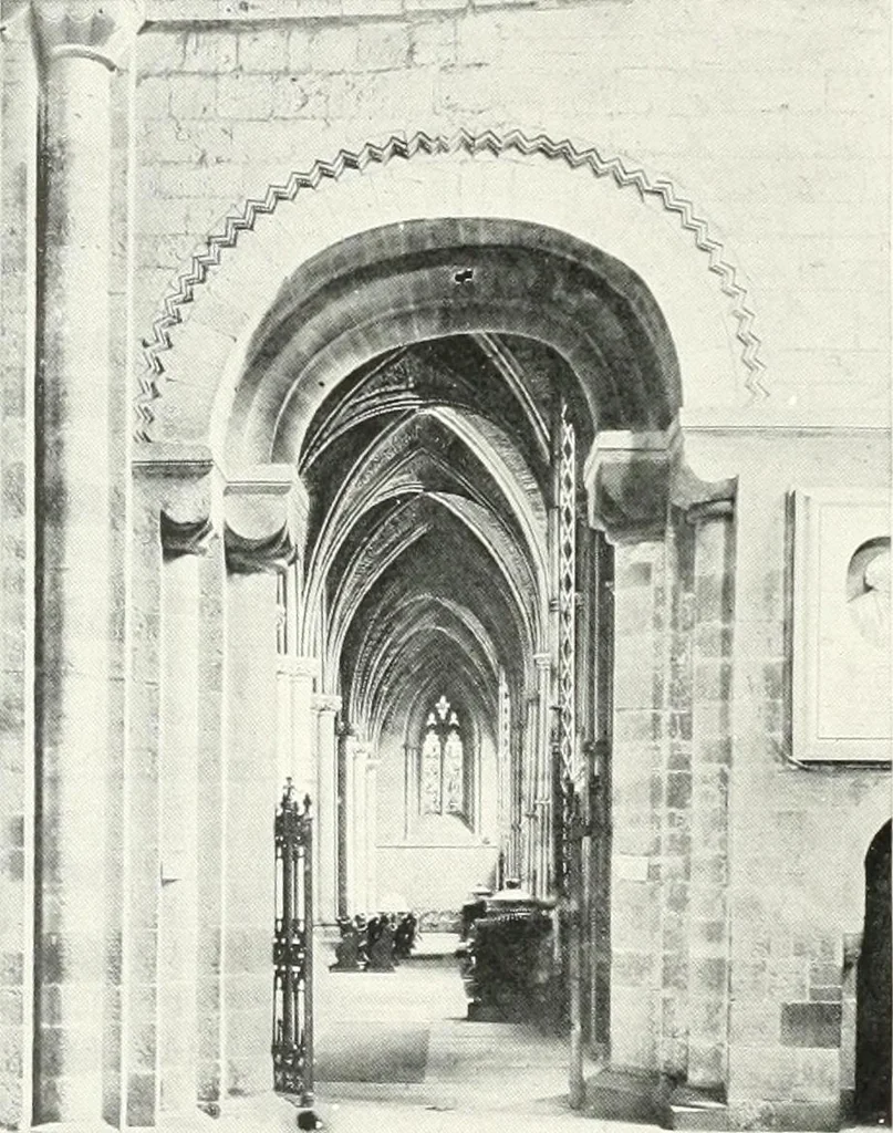 An illustration from The Cathedrals of England and Wales : their history, architecture, and associations ; with a series of Rembrandt plates and many illustrations in the text, 1906, leaf 103