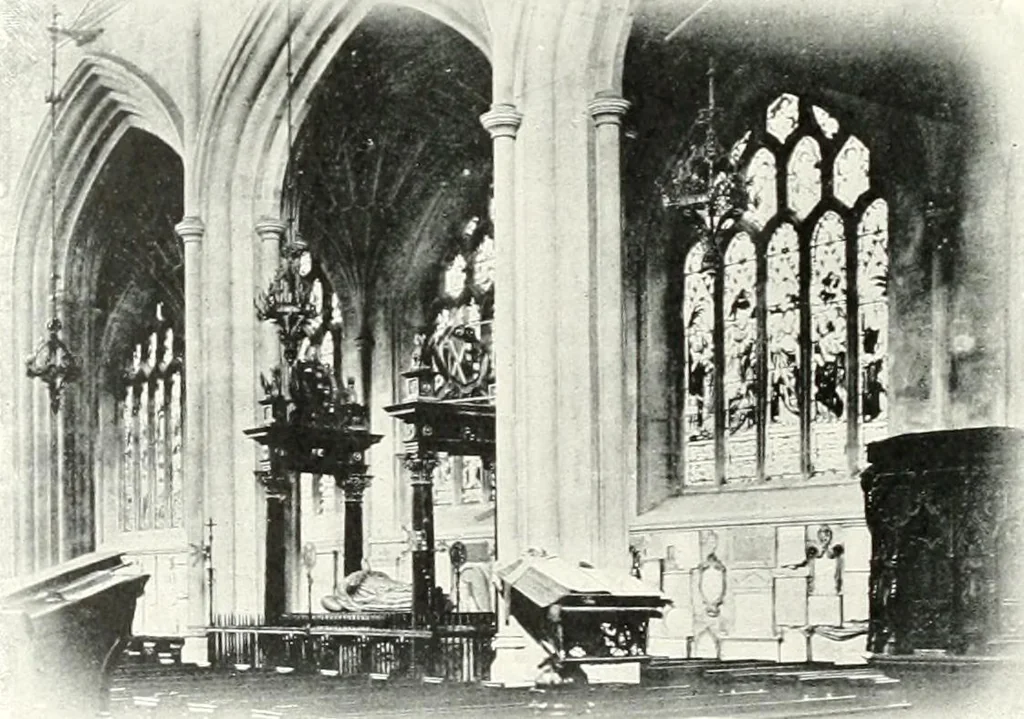 An illustration from The Cathedrals of England and Wales : their history, architecture, and associations ; with a series of Rembrandt plates and many illustrations in the text, 1906, leaf 109