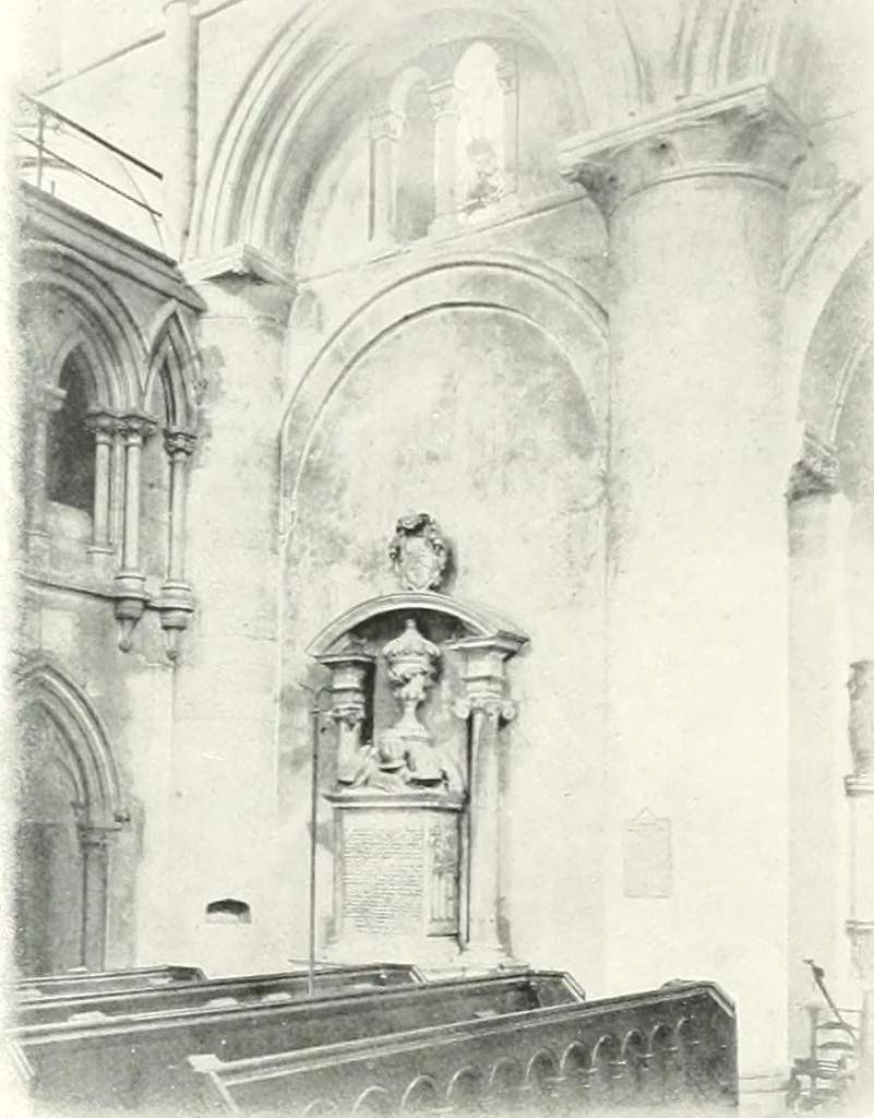 An illustration from The Cathedrals of England and Wales : their history, architecture, and associations ; with a series of Rembrandt plates and many illustrations in the text, 1906, leaf 117