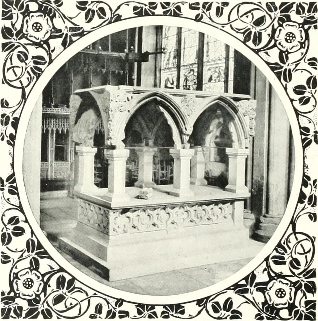 An illustration from The Cathedrals of England and Wales : their history, architecture, and associations ; with a series of Rembrandt plates and many illustrations in the text, 1906, leaf 121