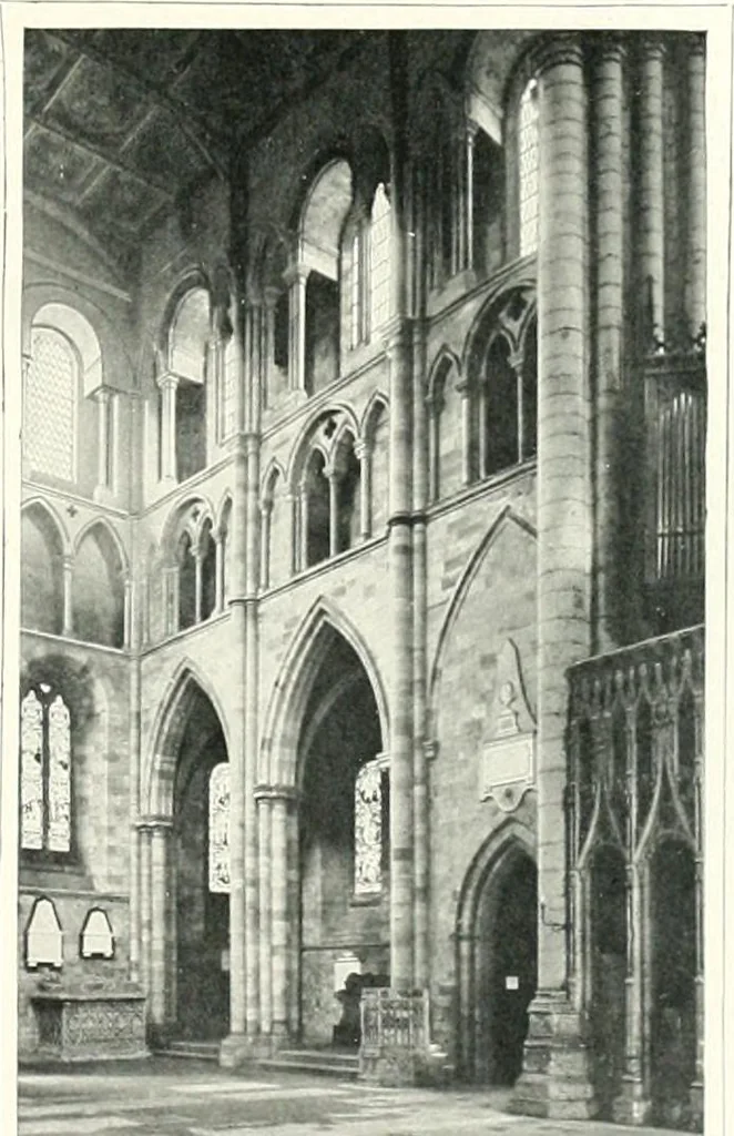 An illustration from The Cathedrals of England and Wales : their history, architecture, and associations ; with a series of Rembrandt plates and many illustrations in the text, 1906, leaf 130