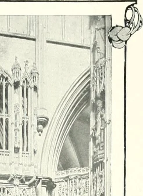 An illustration from The Cathedrals of England and Wales : their history, architecture, and associations ; with a series of Rembrandt plates and many illustrations in the text, 1906, leaf 146
