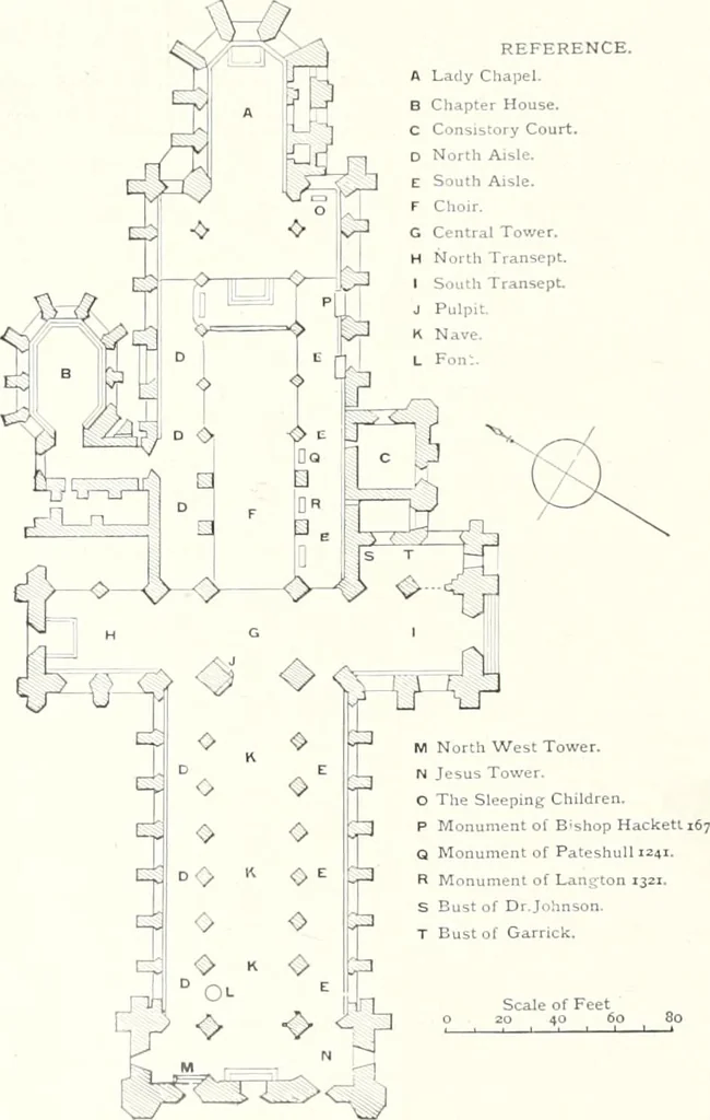 An illustration from The Cathedrals of England and Wales : their history, architecture, and associations ; with a series of Rembrandt plates and many illustrations in the text, 1906, leaf 15
