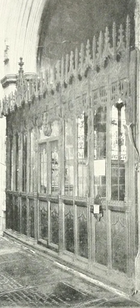 An illustration from The Cathedrals of England and Wales : their history, architecture, and associations ; with a series of Rembrandt plates and many illustrations in the text, 1906, leaf 153