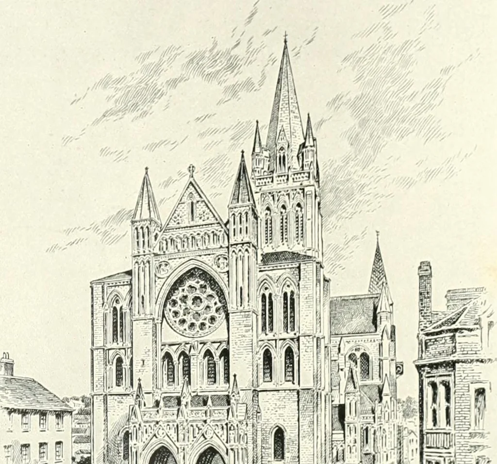 An illustration from The Cathedrals of England and Wales : their history, architecture, and associations ; with a series of Rembrandt plates and many illustrations in the text, 1906, leaf 166