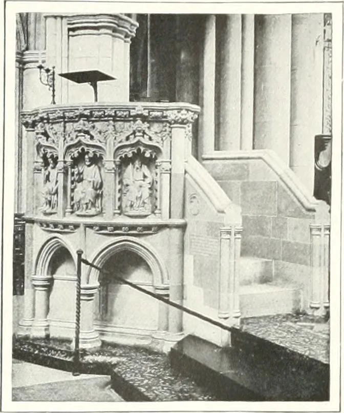 An illustration from The Cathedrals of England and Wales : their history, architecture, and associations ; with a series of Rembrandt plates and many illustrations in the text, 1906, leaf 169