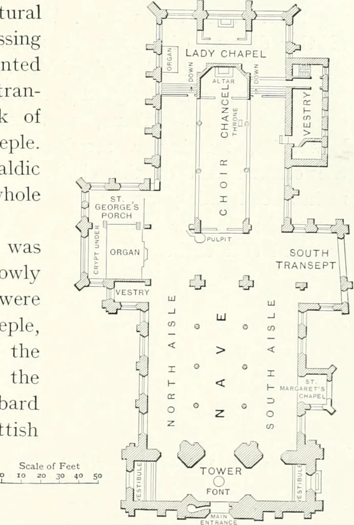 An illustration from The Cathedrals of England and Wales : their history, architecture, and associations ; with a series of Rembrandt plates and many illustrations in the text, 1906, leaf 172