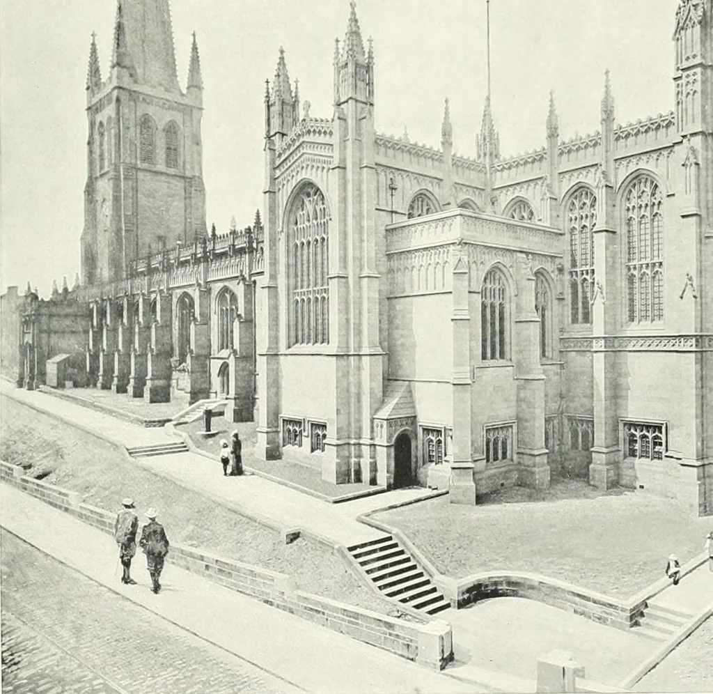 An illustration from The Cathedrals of England and Wales : their history, architecture, and associations ; with a series of Rembrandt plates and many illustrations in the text, 1906, leaf 192