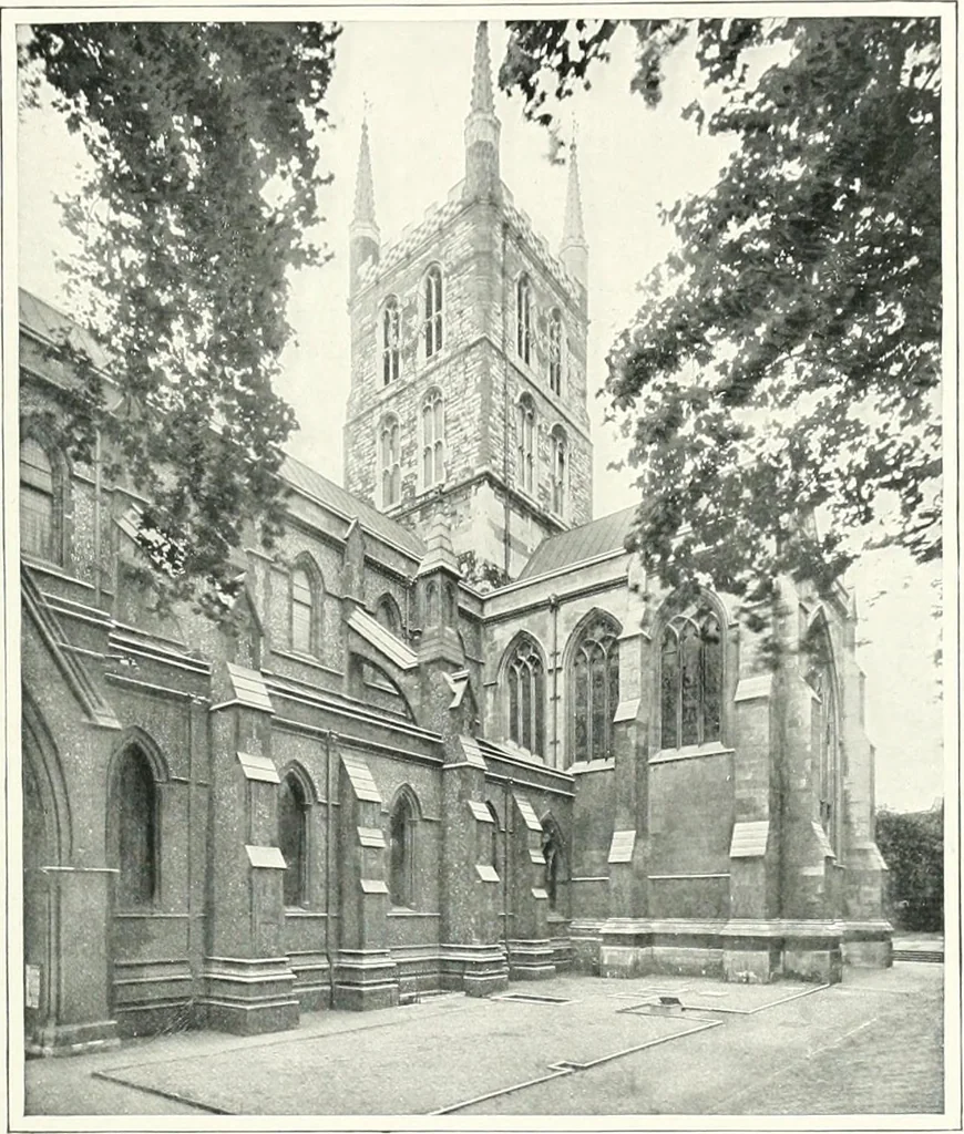An illustration from The Cathedrals of England and Wales : their history, architecture, and associations ; with a series of Rembrandt plates and many illustrations in the text, 1906, leaf 198