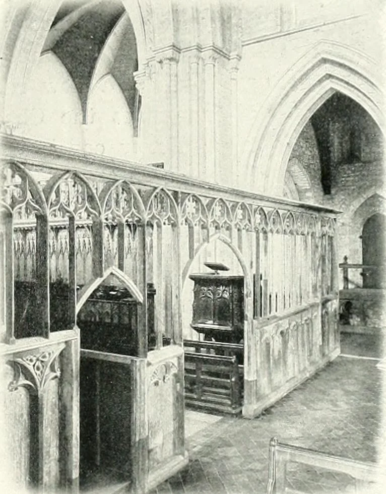 An illustration from The Cathedrals of England and Wales : their history, architecture, and associations ; with a series of Rembrandt plates and many illustrations in the text, 1906, leaf 230