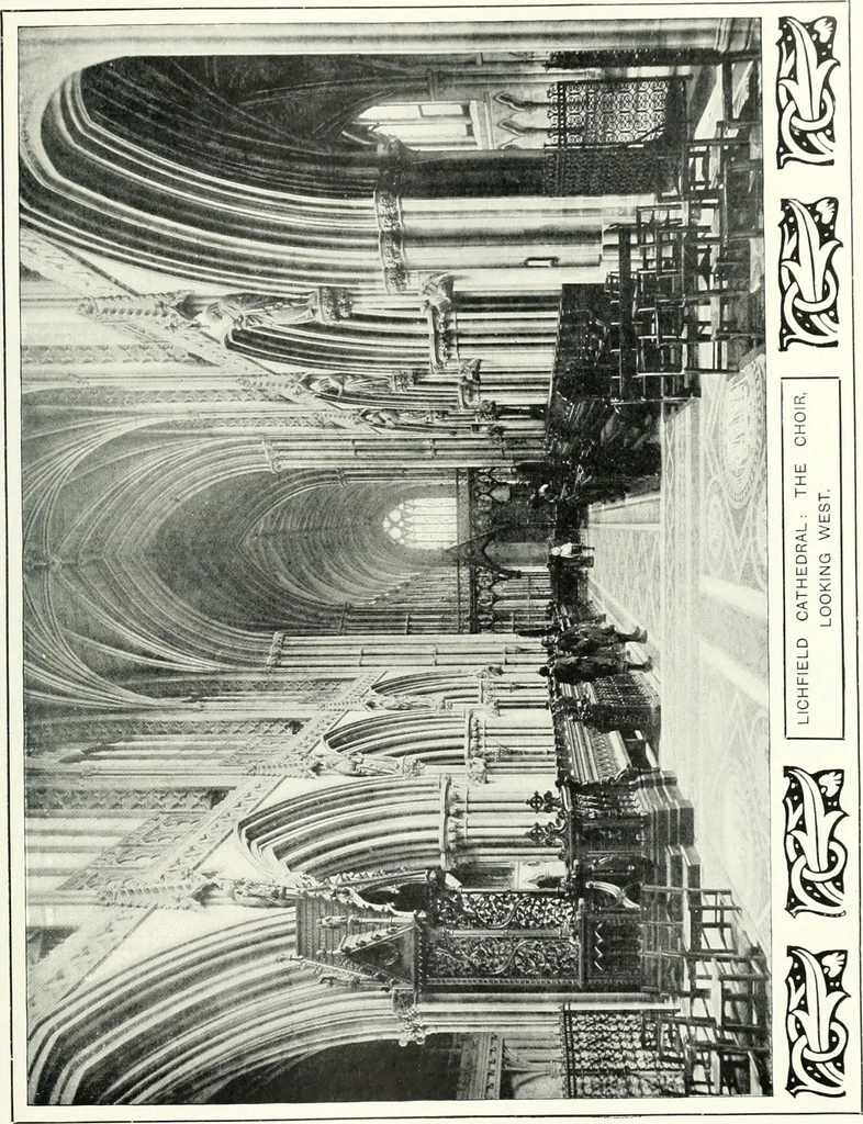 An illustration from The Cathedrals of England and Wales : their history, architecture, and associations ; with a series of Rembrandt plates and many illustrations in the text, 1906, leaf 24