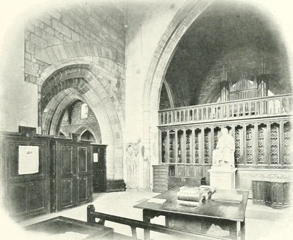 An illustration from The Cathedrals of England and Wales : their history, architecture, and associations ; with a series of Rembrandt plates and many illustrations in the text, 1906, leaf 248