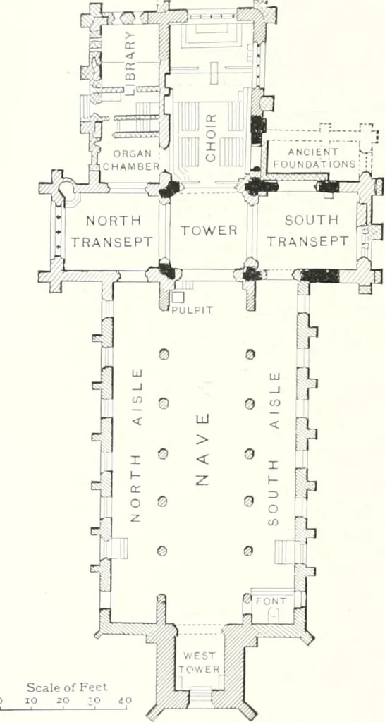 An illustration from The Cathedrals of England and Wales : their history, architecture, and associations ; with a series of Rembrandt plates and many illustrations in the text, 1906, leaf 253