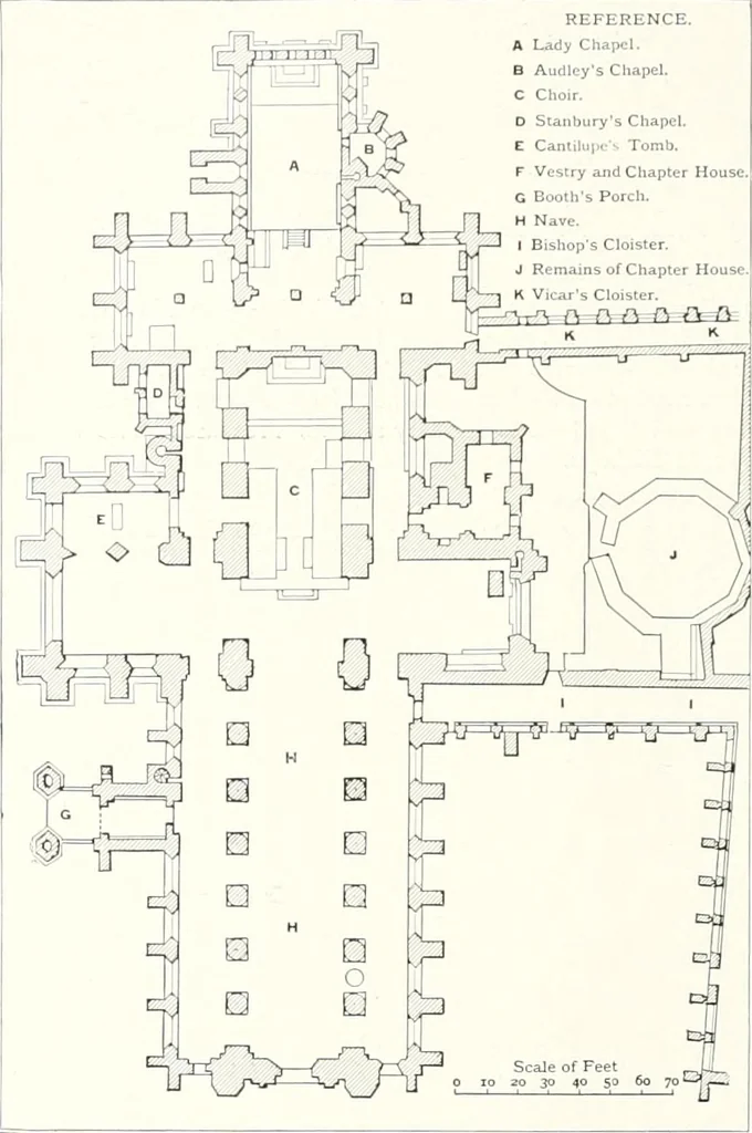 An illustration from The Cathedrals of England and Wales : their history, architecture, and associations ; with a series of Rembrandt plates and many illustrations in the text, 1906, leaf 31