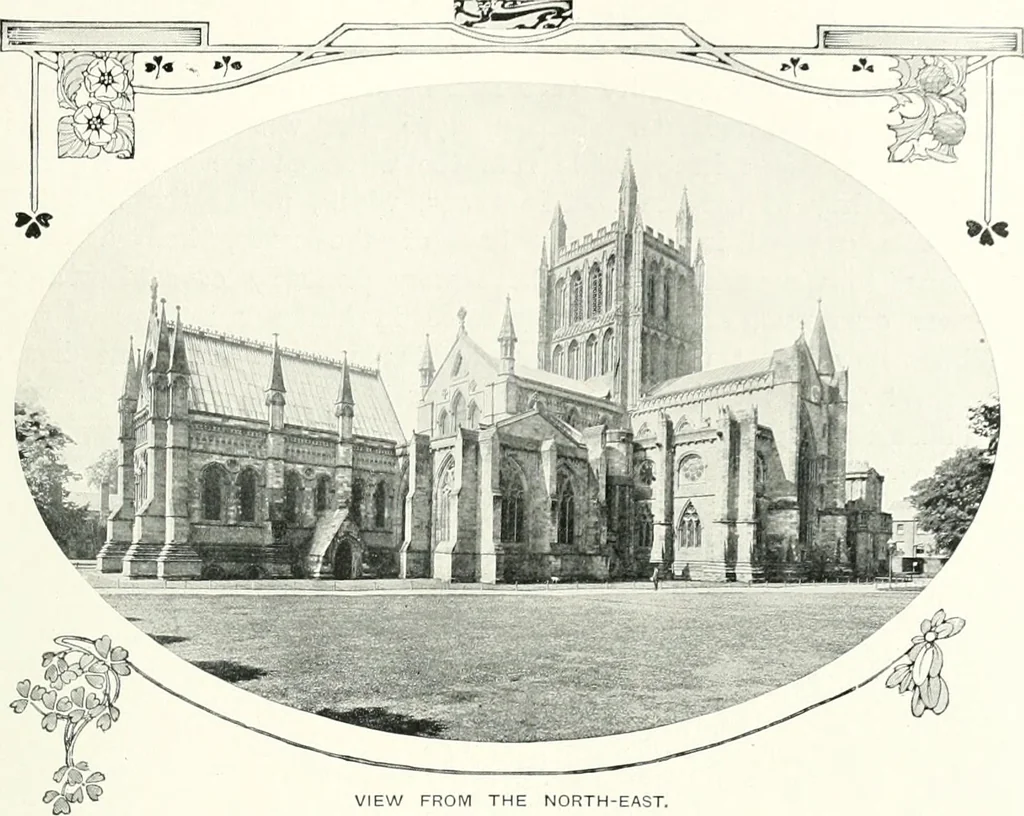 An illustration from The Cathedrals of England and Wales : their history, architecture, and associations ; with a series of Rembrandt plates and many illustrations in the text, 1906, leaf 34
