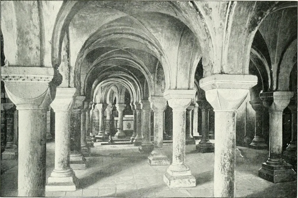 An illustration from The Cathedrals of England and Wales : their history, architecture, and associations ; with a series of Rembrandt plates and many illustrations in the text, 1906, leaf 56