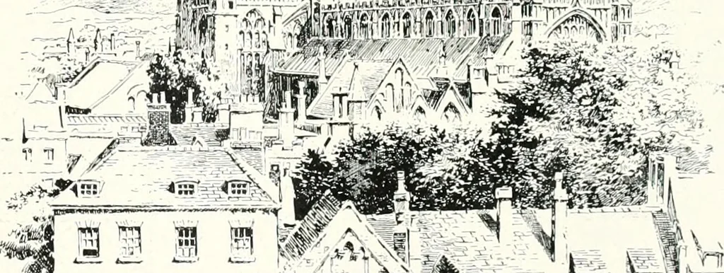 An illustration from The Cathedrals of England and Wales : their history, architecture, and associations ; with a series of Rembrandt plates and many illustrations in the text, 1906, leaf 60