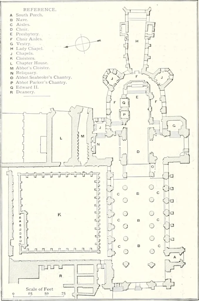An illustration from The Cathedrals of England and Wales : their history, architecture, and associations ; with a series of Rembrandt plates and many illustrations in the text, 1906, leaf 61