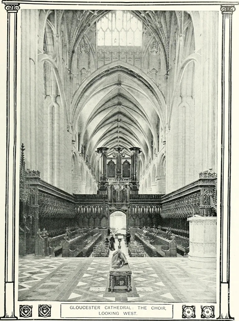 An illustration from The Cathedrals of England and Wales : their history, architecture, and associations ; with a series of Rembrandt plates and many illustrations in the text, 1906, leaf 68