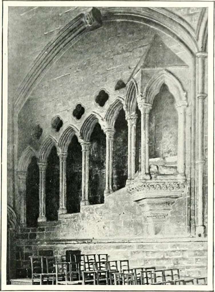 An illustration from The Cathedrals of England and Wales : their history, architecture, and associations ; with a series of Rembrandt plates and many illustrations in the text, 1906, leaf 88