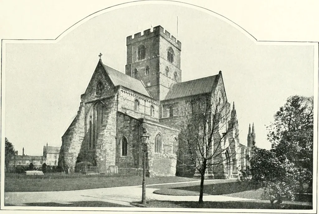 An illustration from The Cathedrals of England and Wales : their history, architecture, and associations ; with a series of Rembrandt plates and many illustrations in the text, 1906, leaf 98