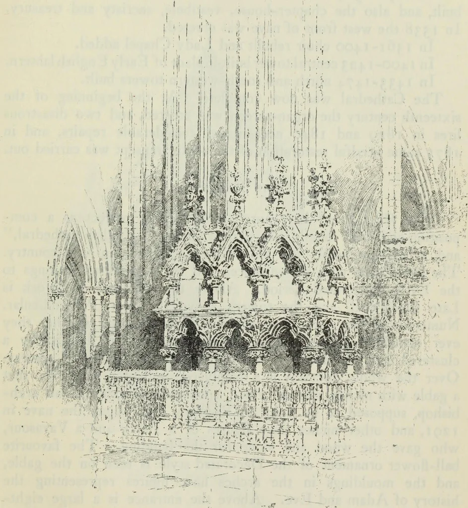 An illustration from The cathedrals of Great Britain, their history and architecture;, 1904, leaf 332