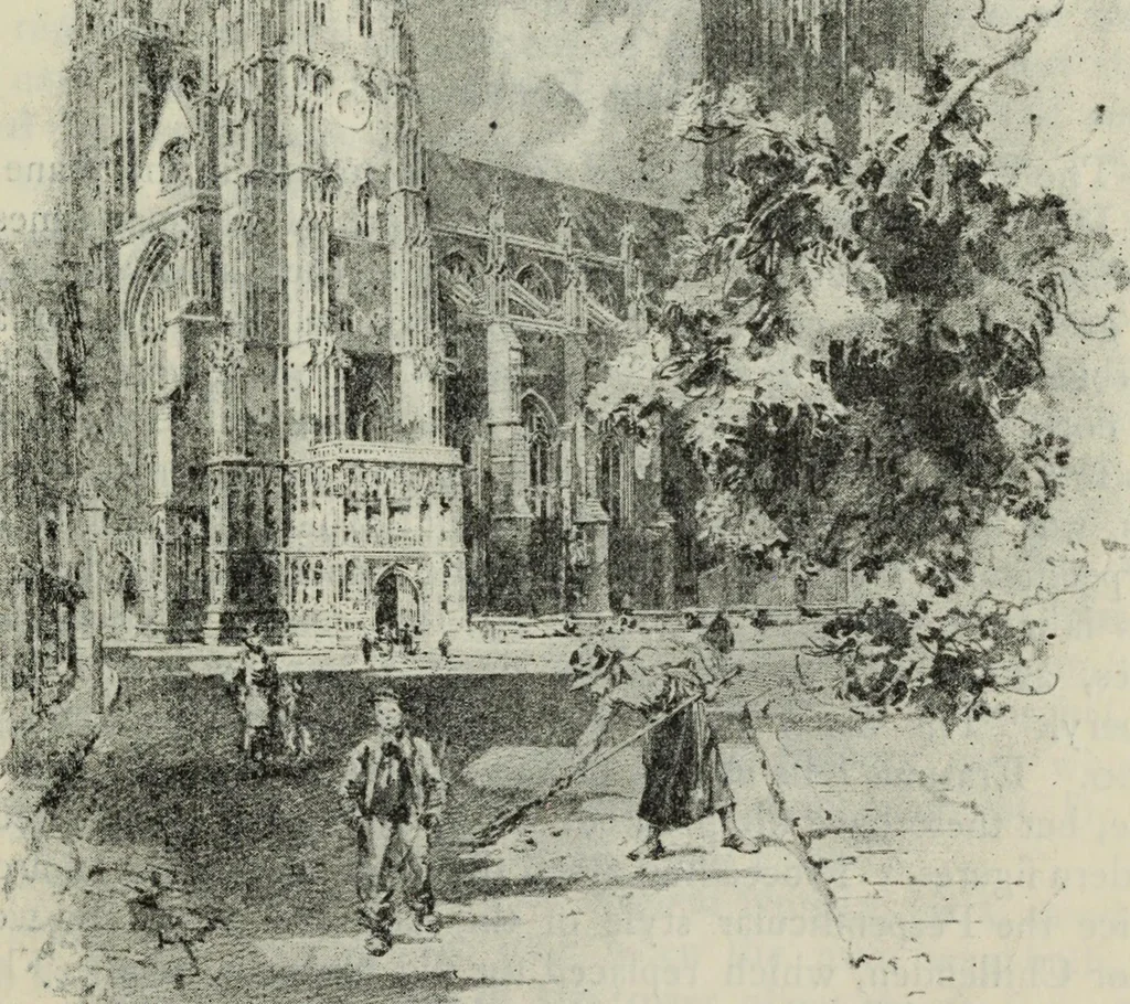 An illustration from The cathedrals of Great Britain, their history and architecture;, 1904, leaf 92