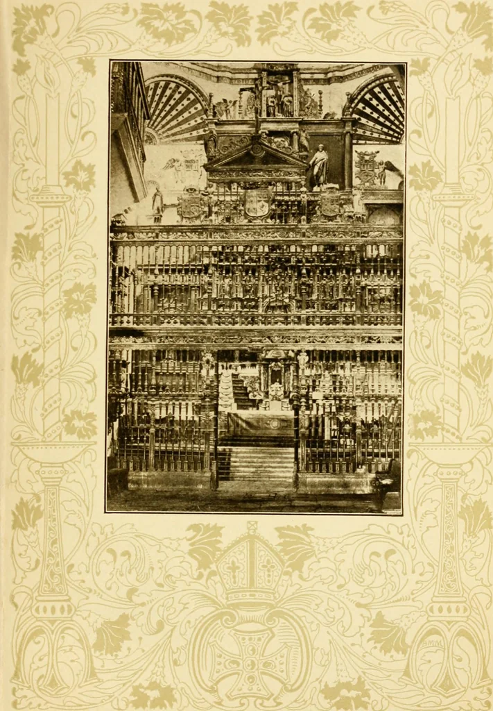 An illustration from The cathedrals of northern Spain, their history and their architecture; together with much of interest concerning the bishops, rulers and other personages identified with them, 1906, leaf 68