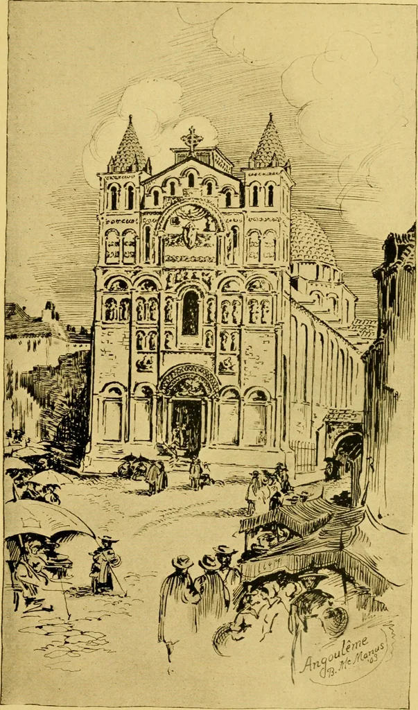 An illustration from Cathedrals of southern France, 1904, leaf 132